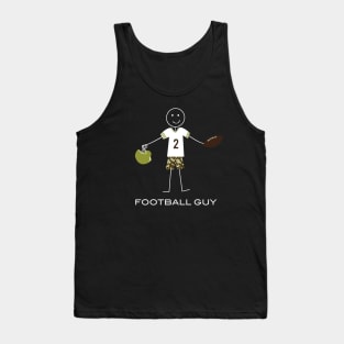 Funny Football Guy Illustrated Football Player Tank Top